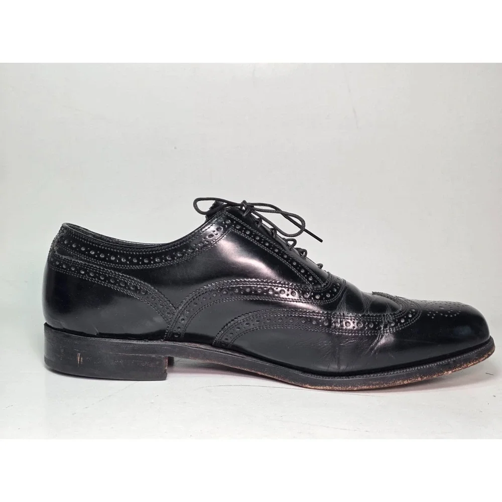 Florsheim‎ Lexington Oxford Men's Dress Shoes Size 9.5 3E Black Leather Wingtip